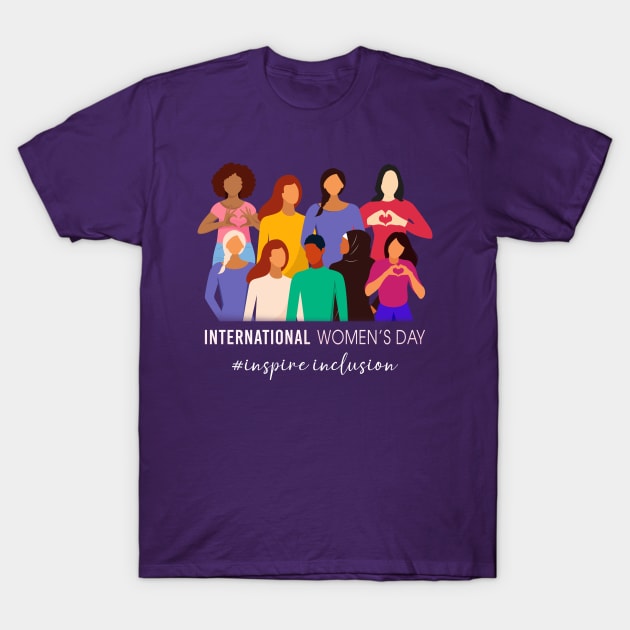 International Womens Day 2024 Inspire Inclusion 8 March T-Shirt by Charaf Eddine